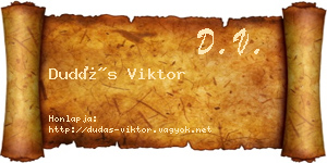Dudás Viktor névjegykártya